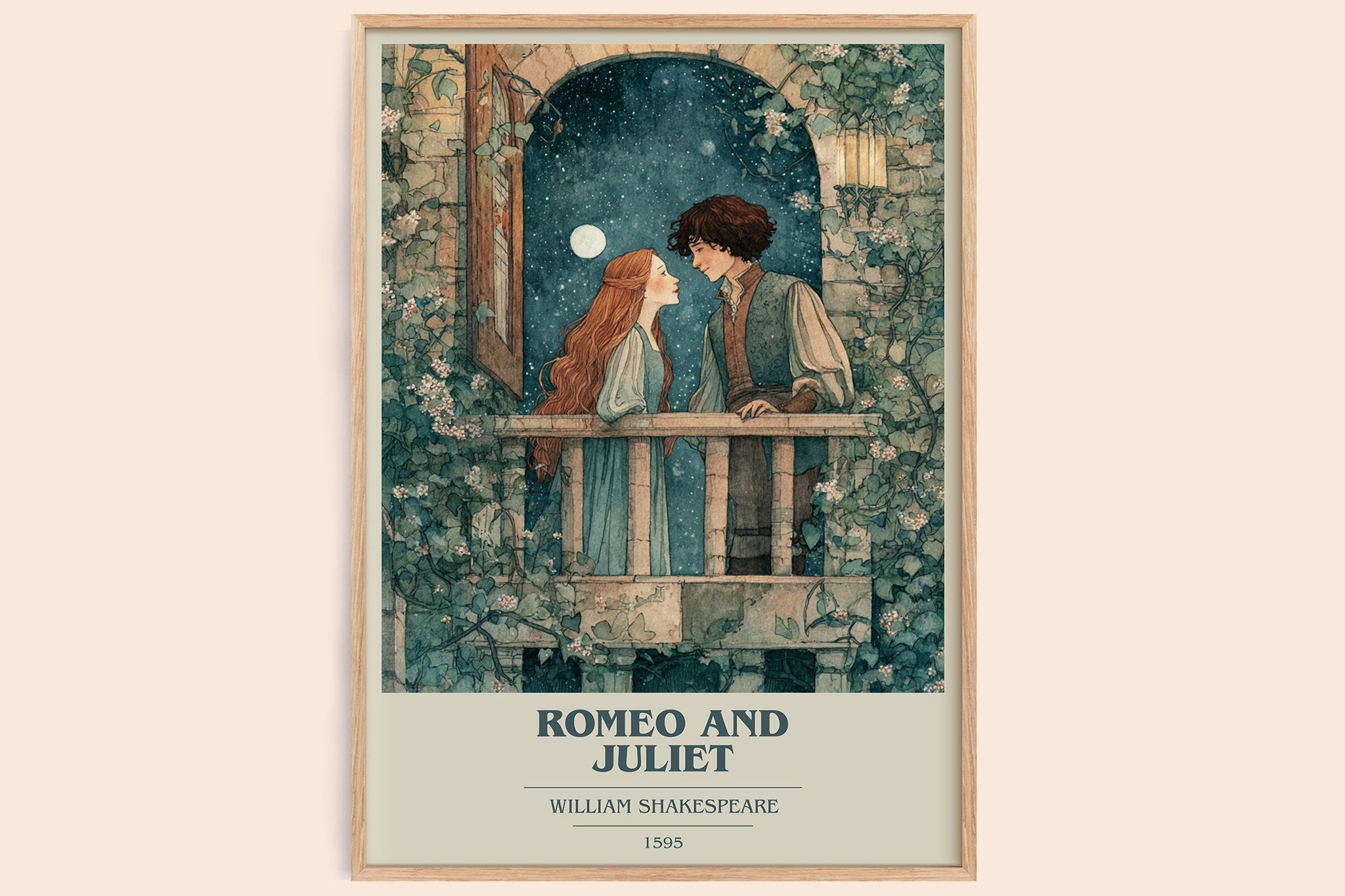Romeo and Juliet Book Cover Poster by William Shakespeare