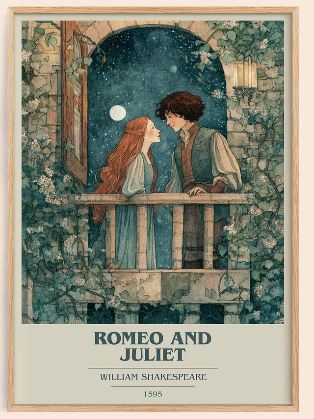 Romeo and Juliet Book Cover Poster by William Shakespeare