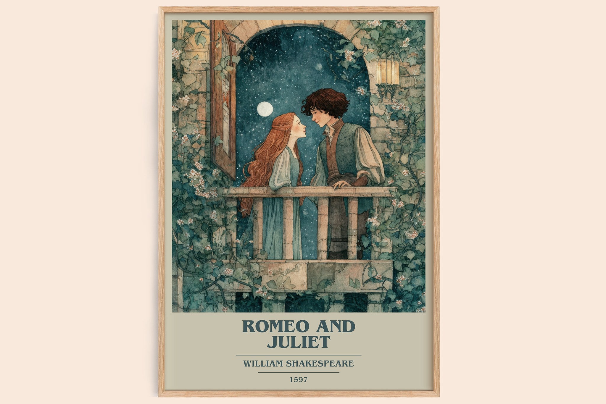 Romeo and Juliet Book Cover Poster by William Shakespeare