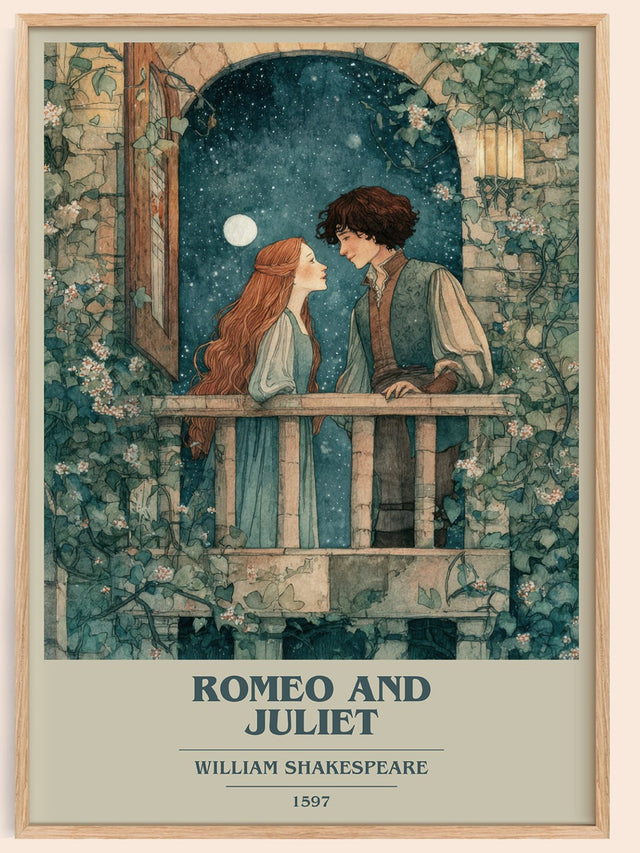 Romeo and Juliet Book Cover Poster by William Shakespeare