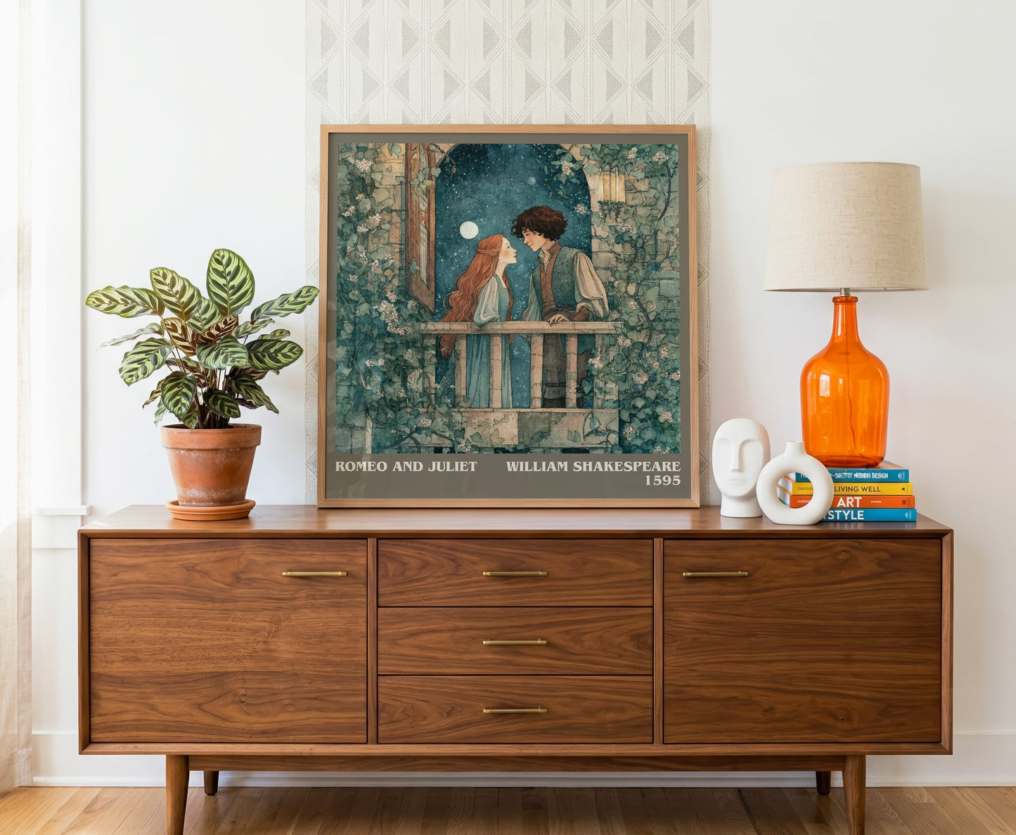Romeo and Juliet literary literary print detail – William Shakespeare book art