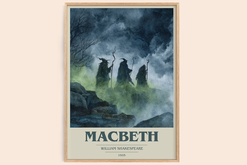 Macbeth Book Cover Poster by William Shakespeare (Modern Minimalist style)