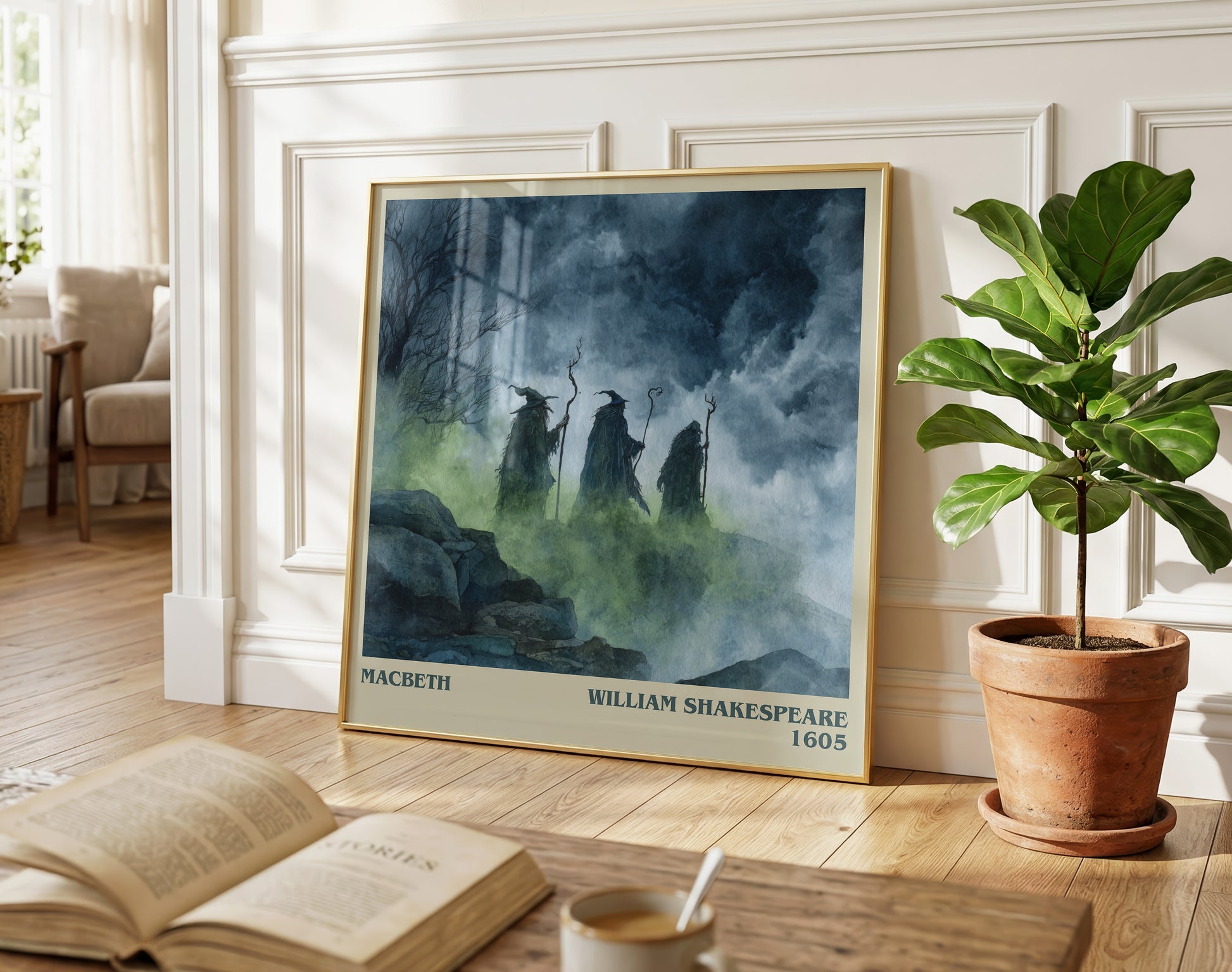 Macbeth literary poster paired in gallery wall – literary art prints
