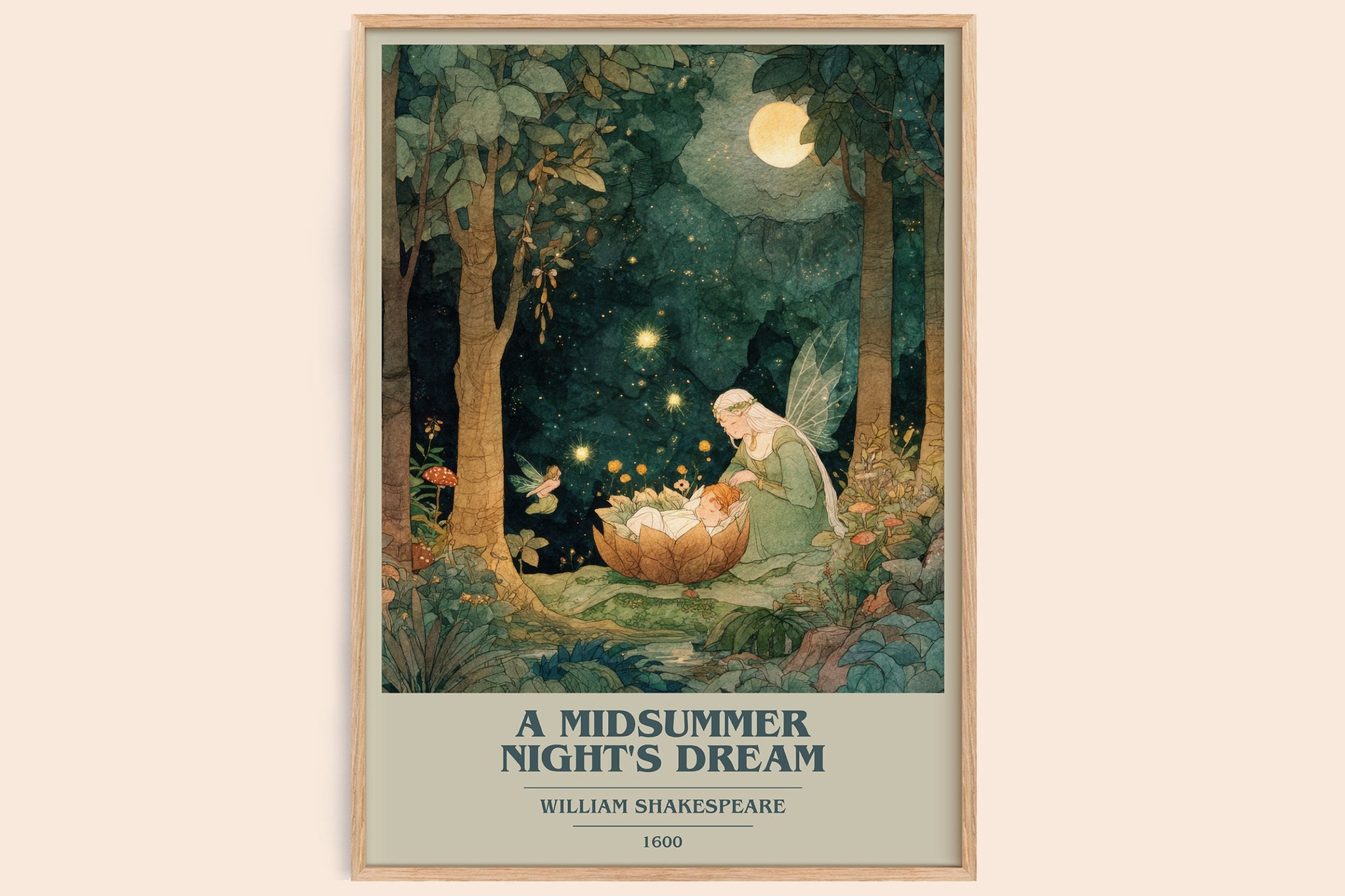 A Midsummer Night's Dream Book Cover Poster by William Shakespeare
