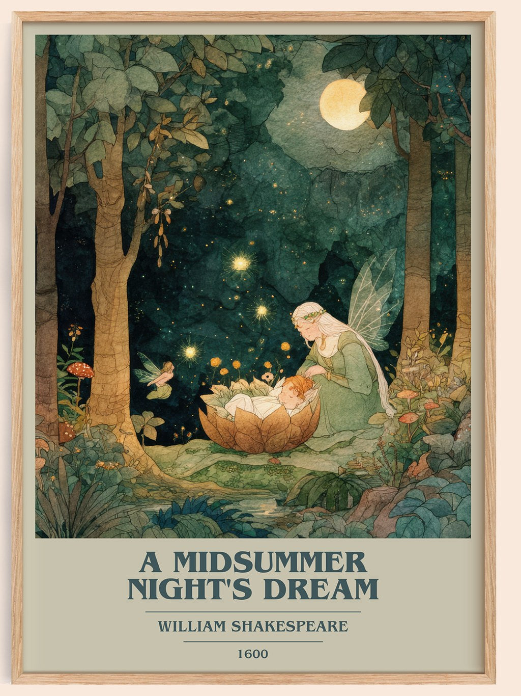 A Midsummer Night's Dream Book Cover Poster by William Shakespeare