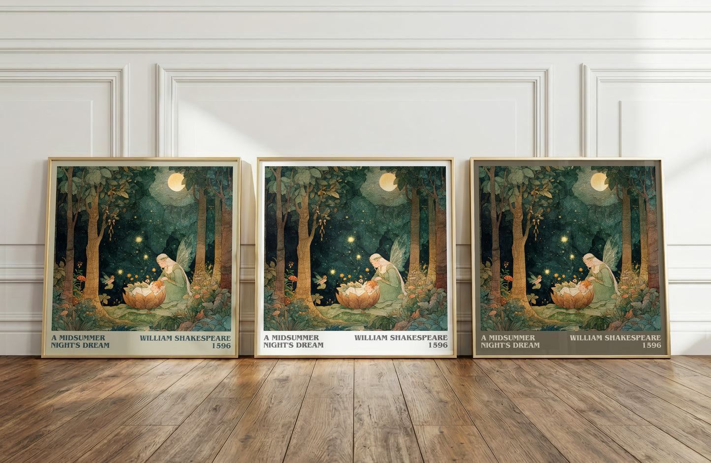 A Midsummer Night's Dream literary print framed by window – literary home decor
