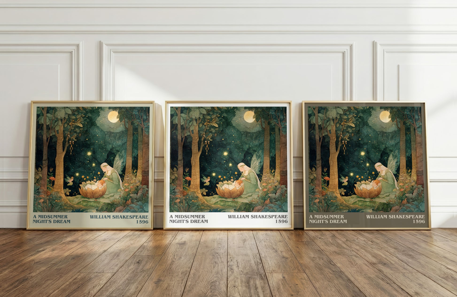 A Midsummer Night's Dream literary print framed by window – literary home decor