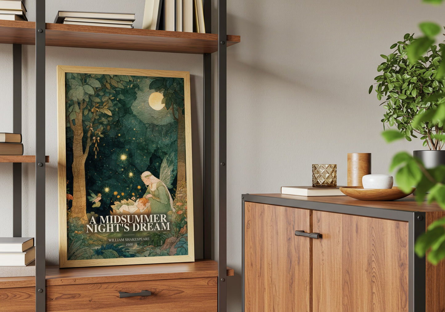 A Midsummer Night'S Dream book watercolour illustration paper finish options – matte satin gloss