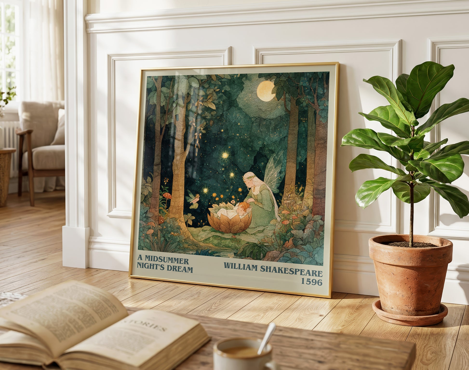 A Midsummer Night's Dream literary poster paired in gallery wall – literary art prints