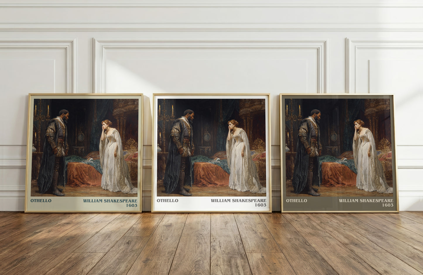 Othello literary print framed by window – literary home decor