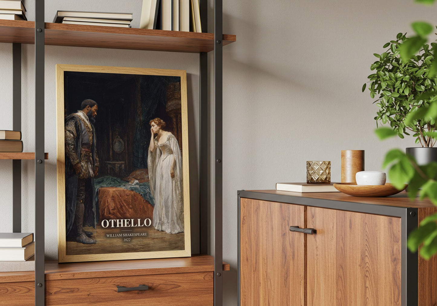 Othello book watercolour illustration paper finish options – matte satin gloss