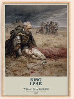 King Lear Book Cover Poster by William Shakespeare