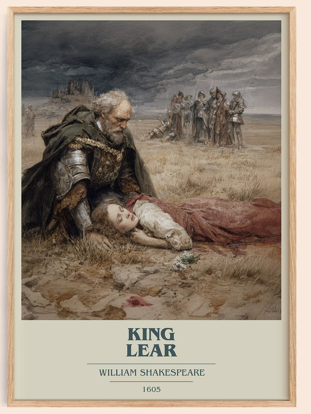 King Lear Book Cover Poster by William Shakespeare