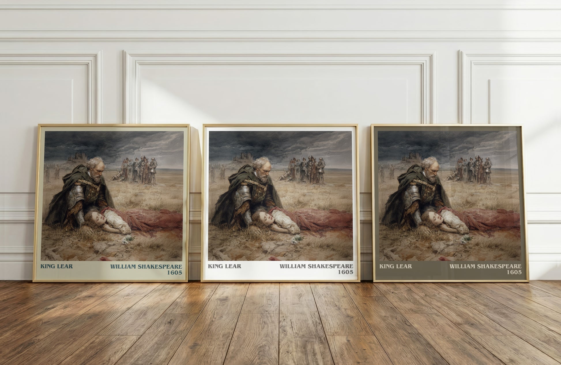 King Lear literary print framed by window – literary home decor