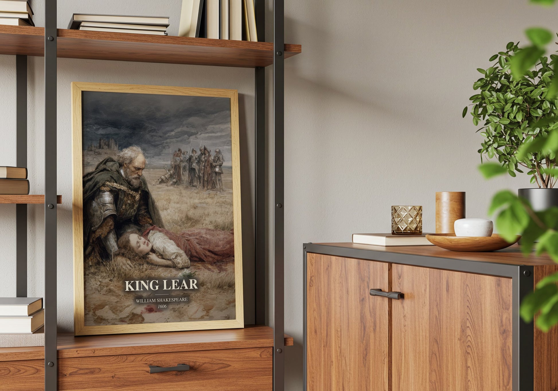 King Lear book watercolour illustration paper finish options – matte satin gloss