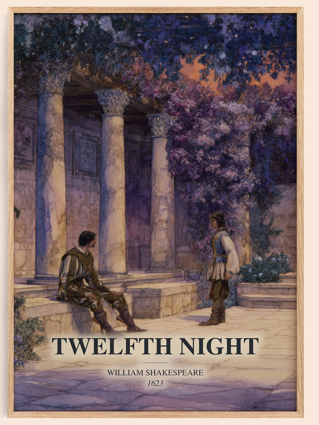 Twelfth Night Book Watercolour Illustration by William Shakespeare