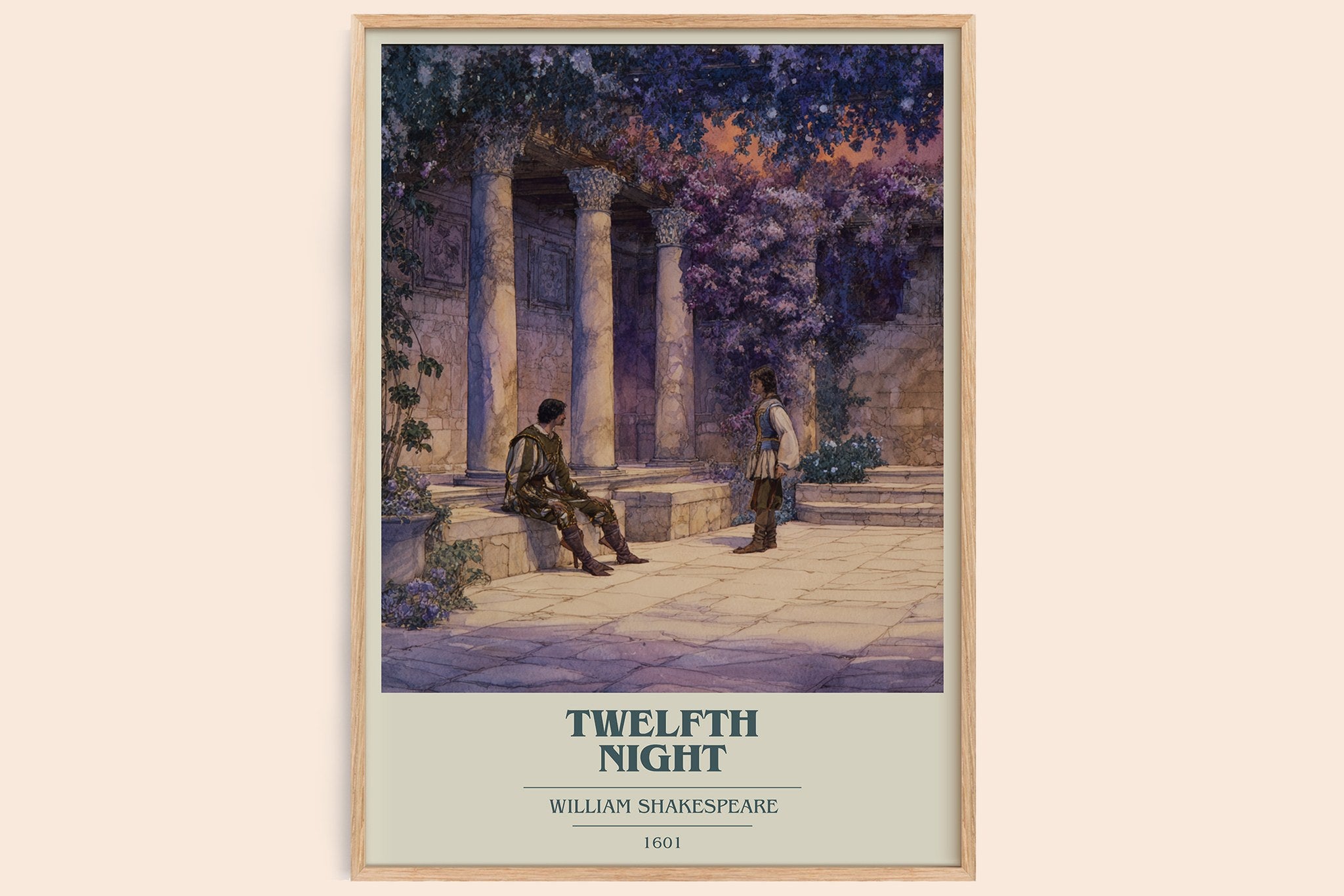 Twelfth Night Book Cover Poster by William Shakespeare