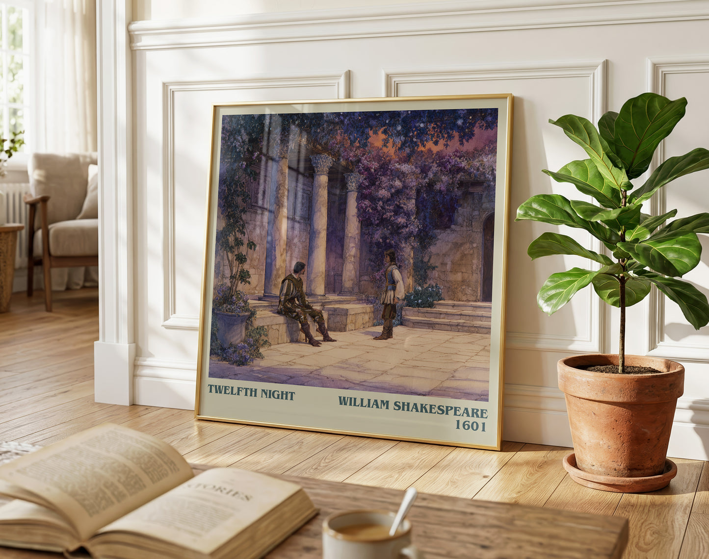 Twelfth Night literary poster paired in gallery wall – literary art prints