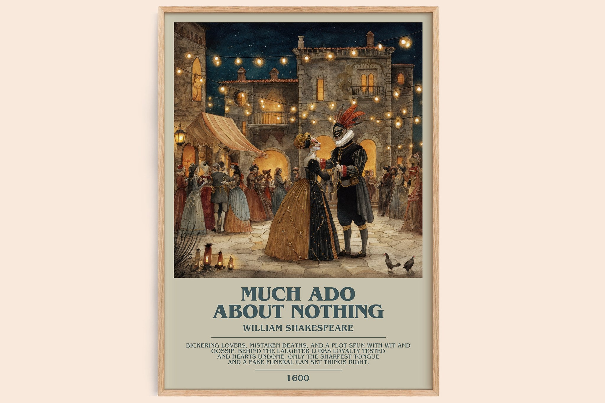 Much Ado about Nothing Bookish Wall Art by William Shakespeare