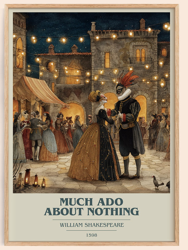 Much Ado about Nothing Book Cover Poster by William Shakespeare