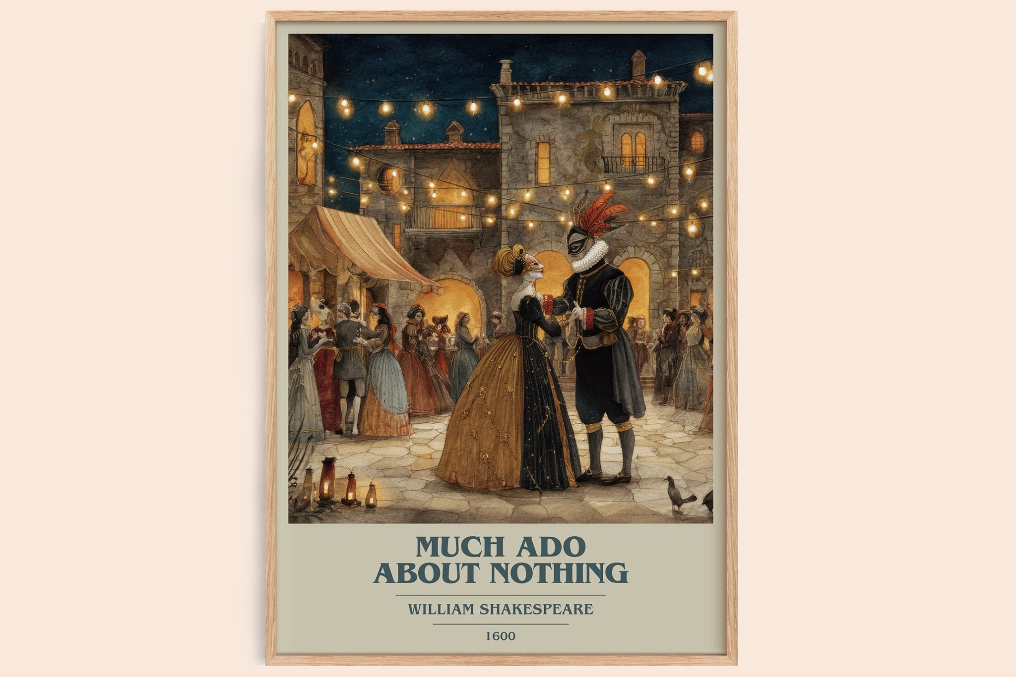 Much Ado about Nothing Book Cover Poster by William Shakespeare