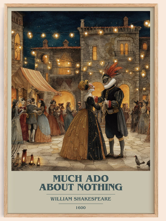 Much Ado about Nothing Book Cover Poster by William Shakespeare