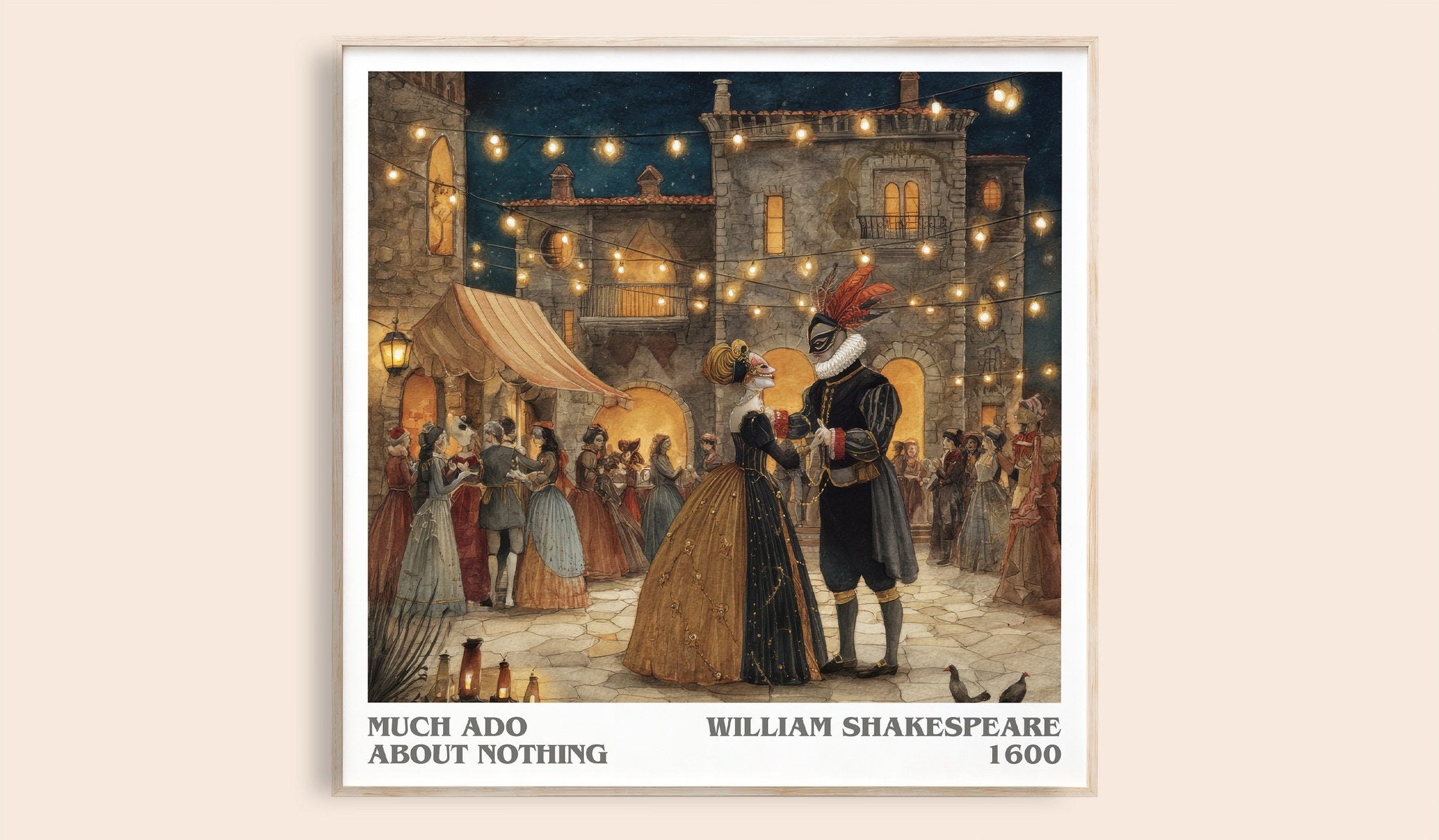 Much Ado about Nothing Literary Art Print by William Shakespeare