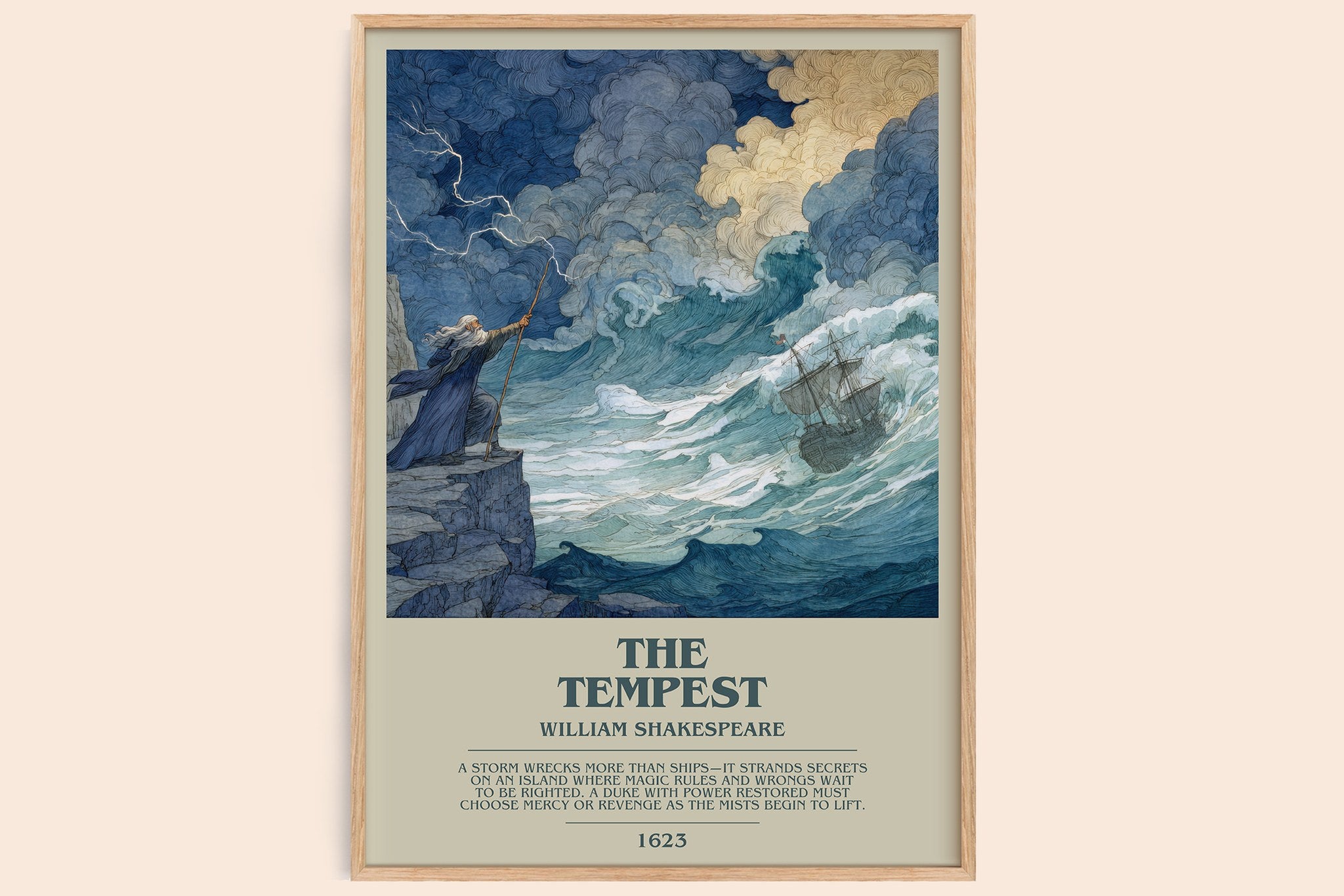 The Tempest Bookish Wall Art by William Shakespeare
