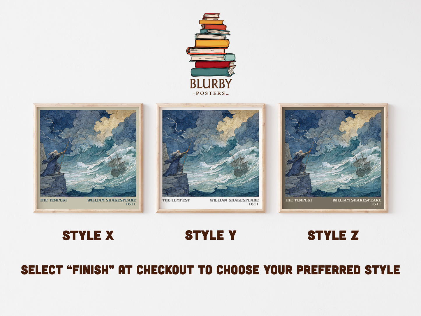 The Tempest literary art print colour and style options – William Shakespeare book art