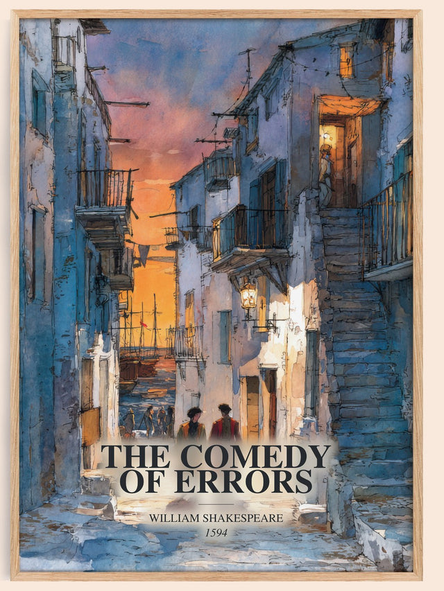 Comedy Of Errors Book Watercolour Illustration by William Shakespeare