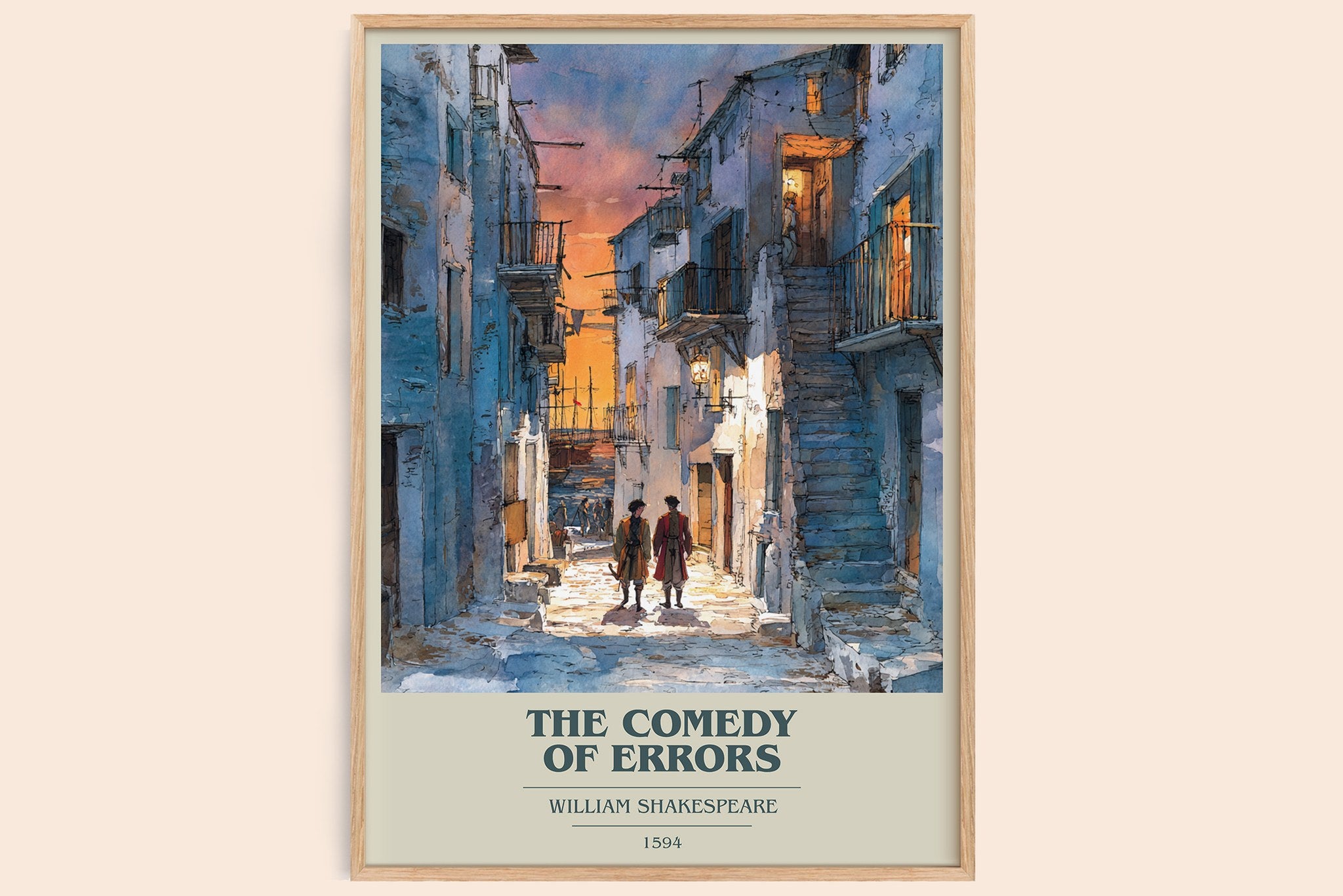 The Comedy of Errors Book Cover Poster by William Shakespeare