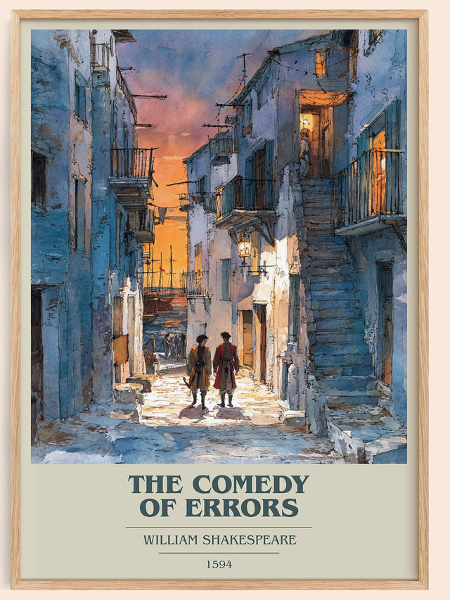 The Comedy of Errors Book Cover Poster by William Shakespeare