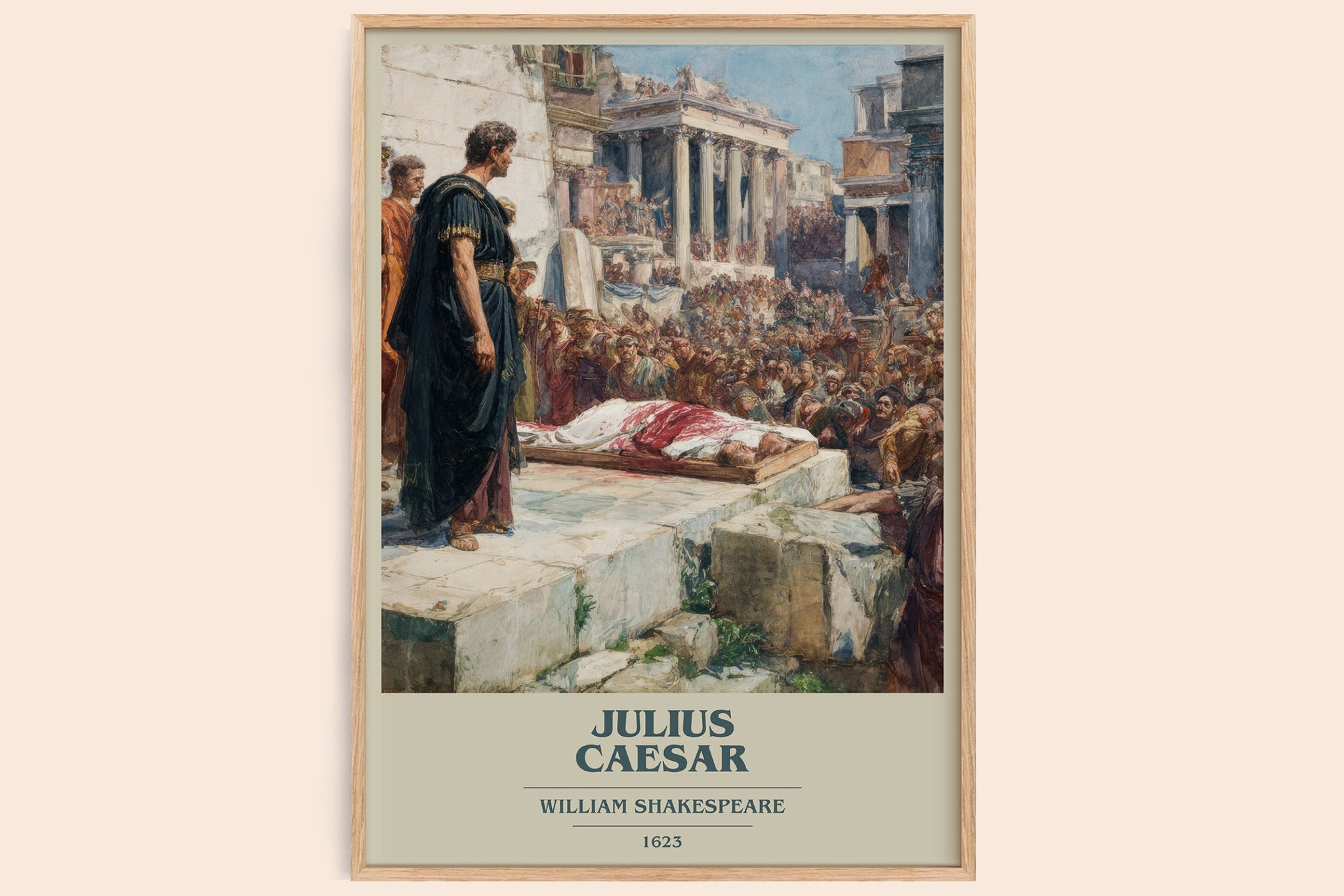 Julius Caesar Book Cover Poster by William Shakespeare