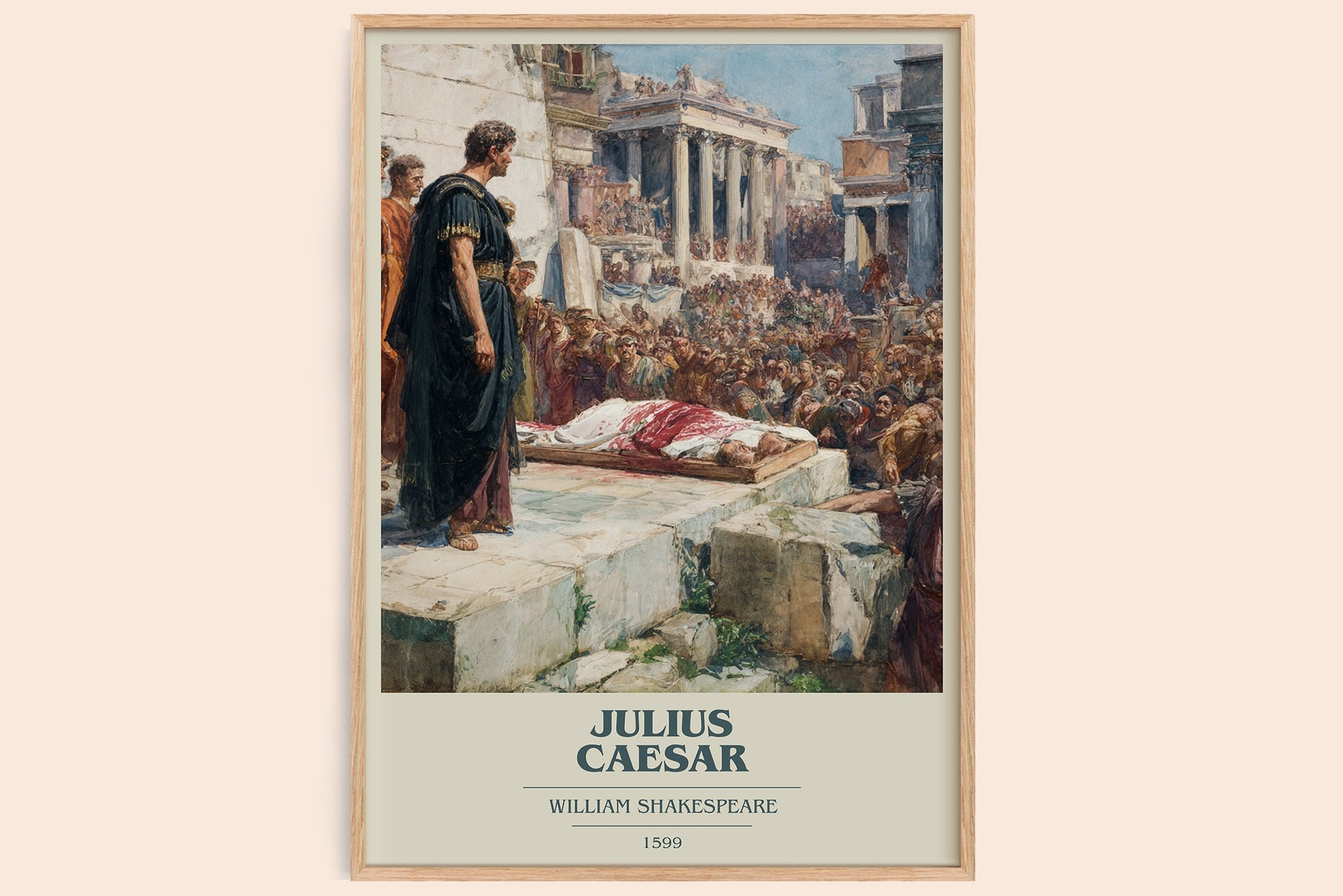 Julius Caesar Book Cover Poster by William Shakespeare