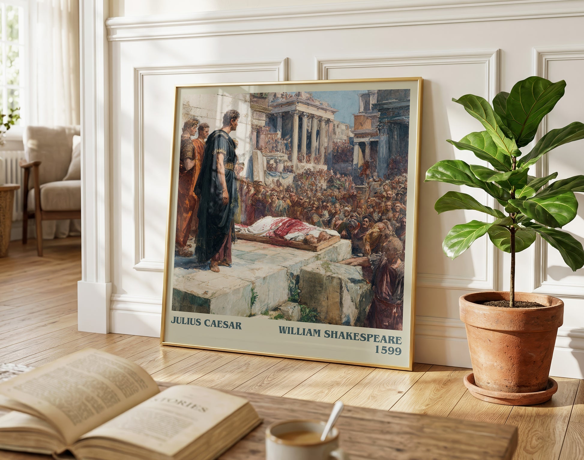 Julius Caesar literary poster paired in gallery wall – literary art prints