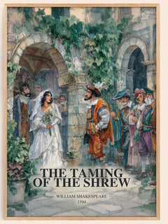 Taming Of The Shrew Book Watercolour Illustration by W. Shakespeare