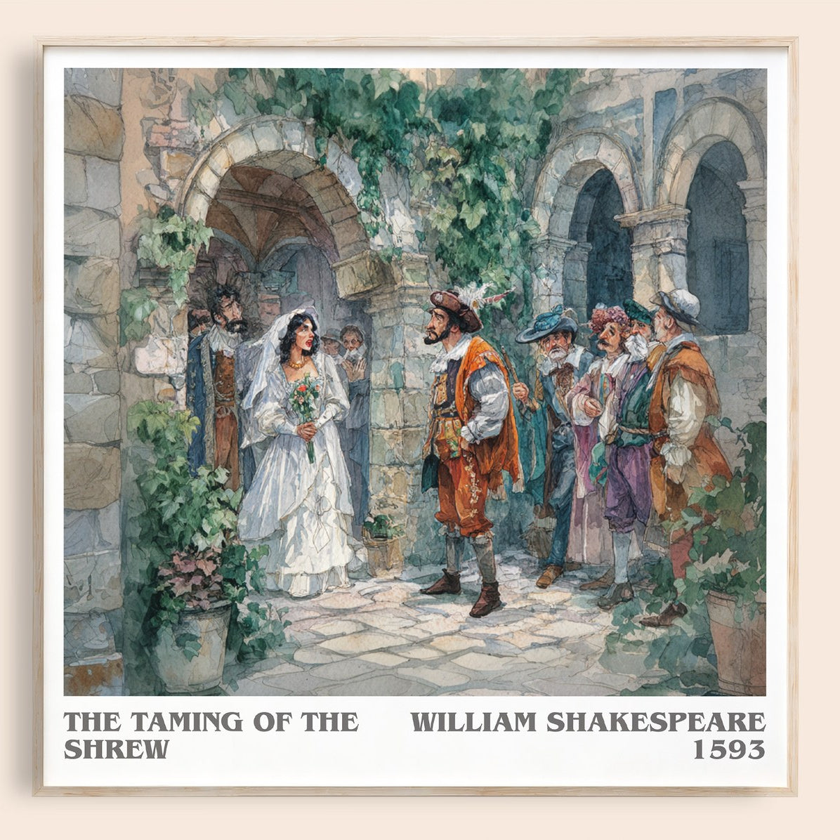 The Taming of the Shrew Literary Art Print by William Shakespeare
