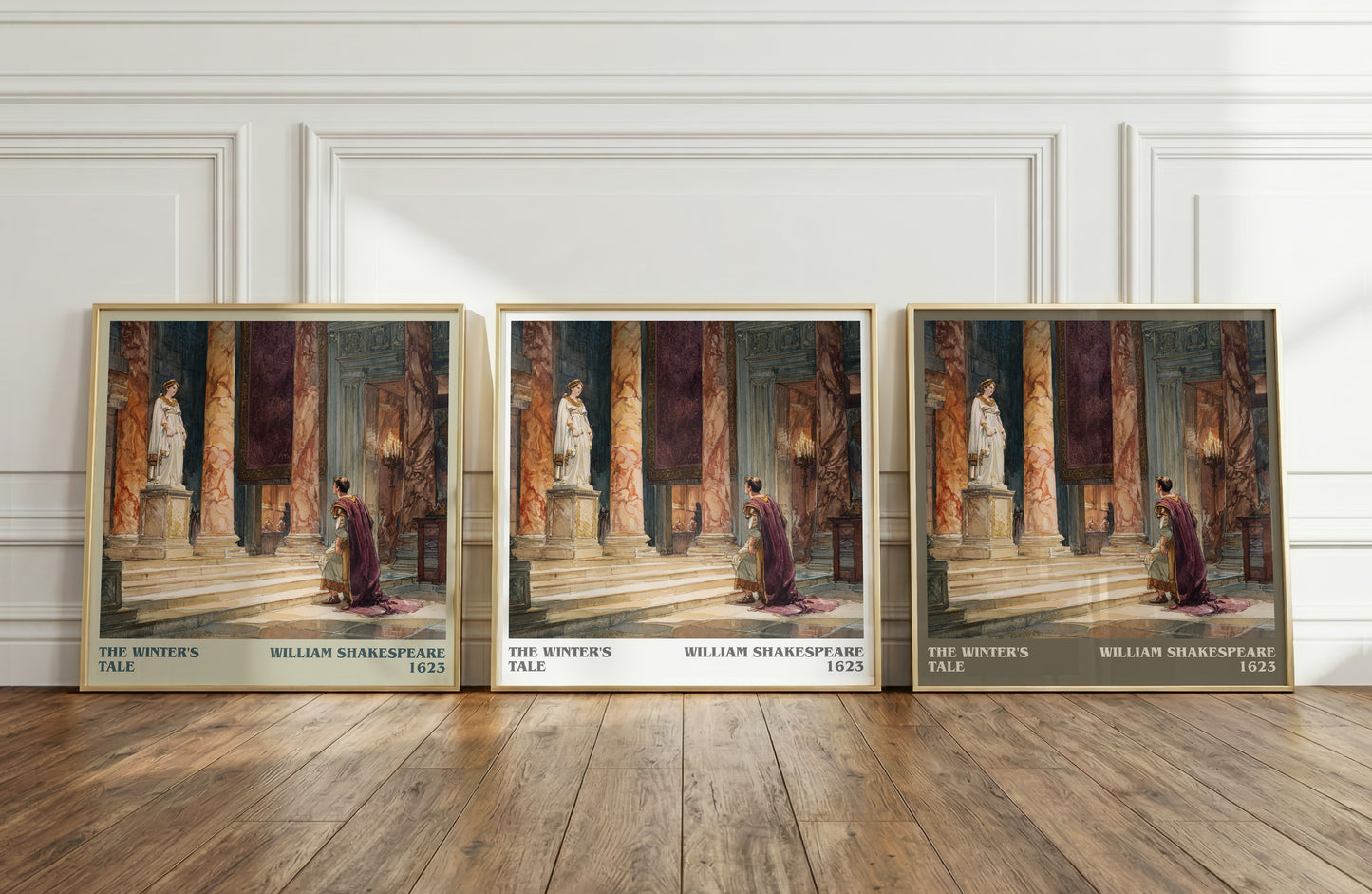 The Winter's Tale literary print framed by window – literary home decor
