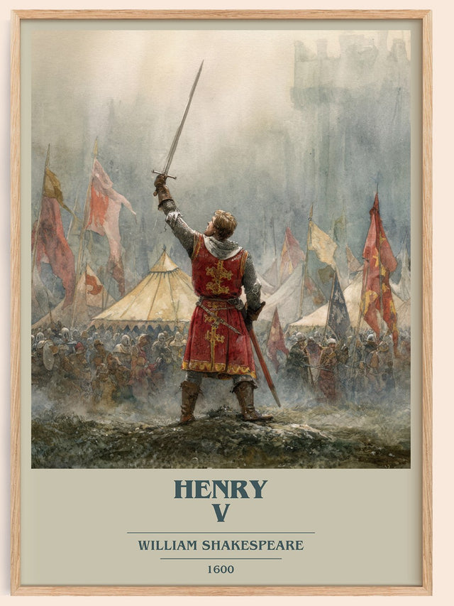 Henry V Book Cover Poster by William Shakespeare