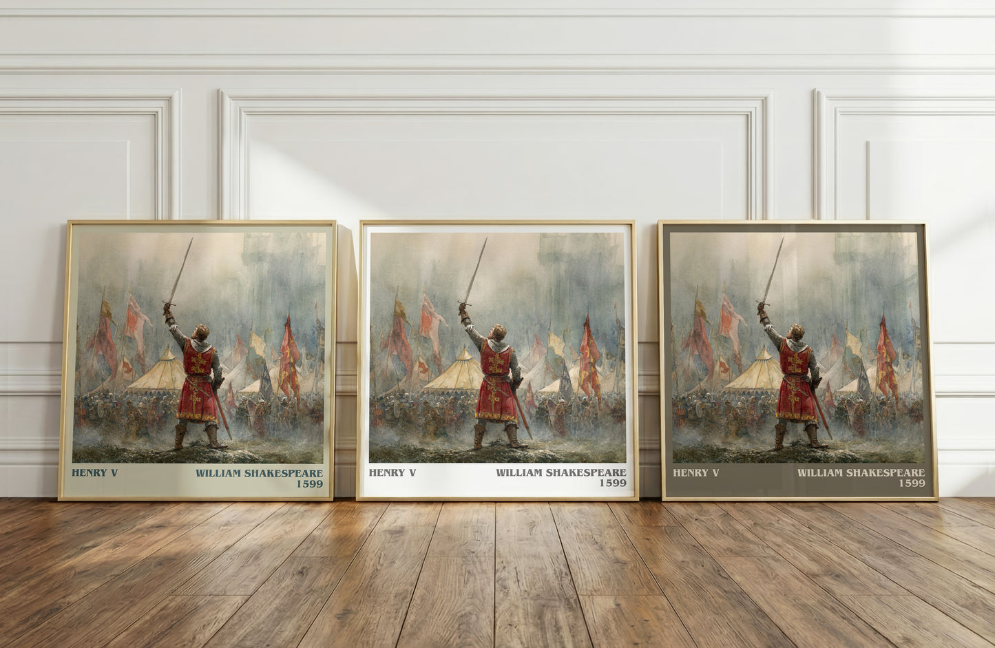 Henry V literary print framed by window – literary home decor