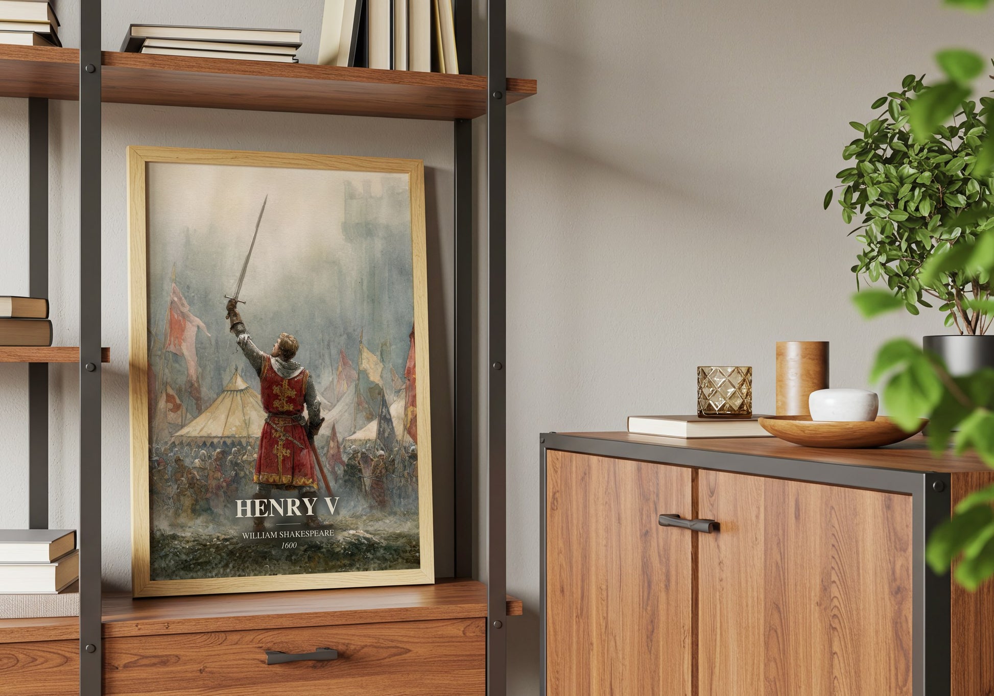 Henry V book watercolour illustration paper finish options – matte satin gloss