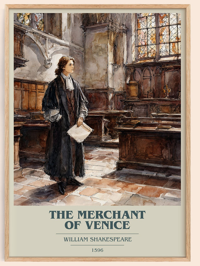 The Merchant of Venice Book Cover Poster by William Shakespeare