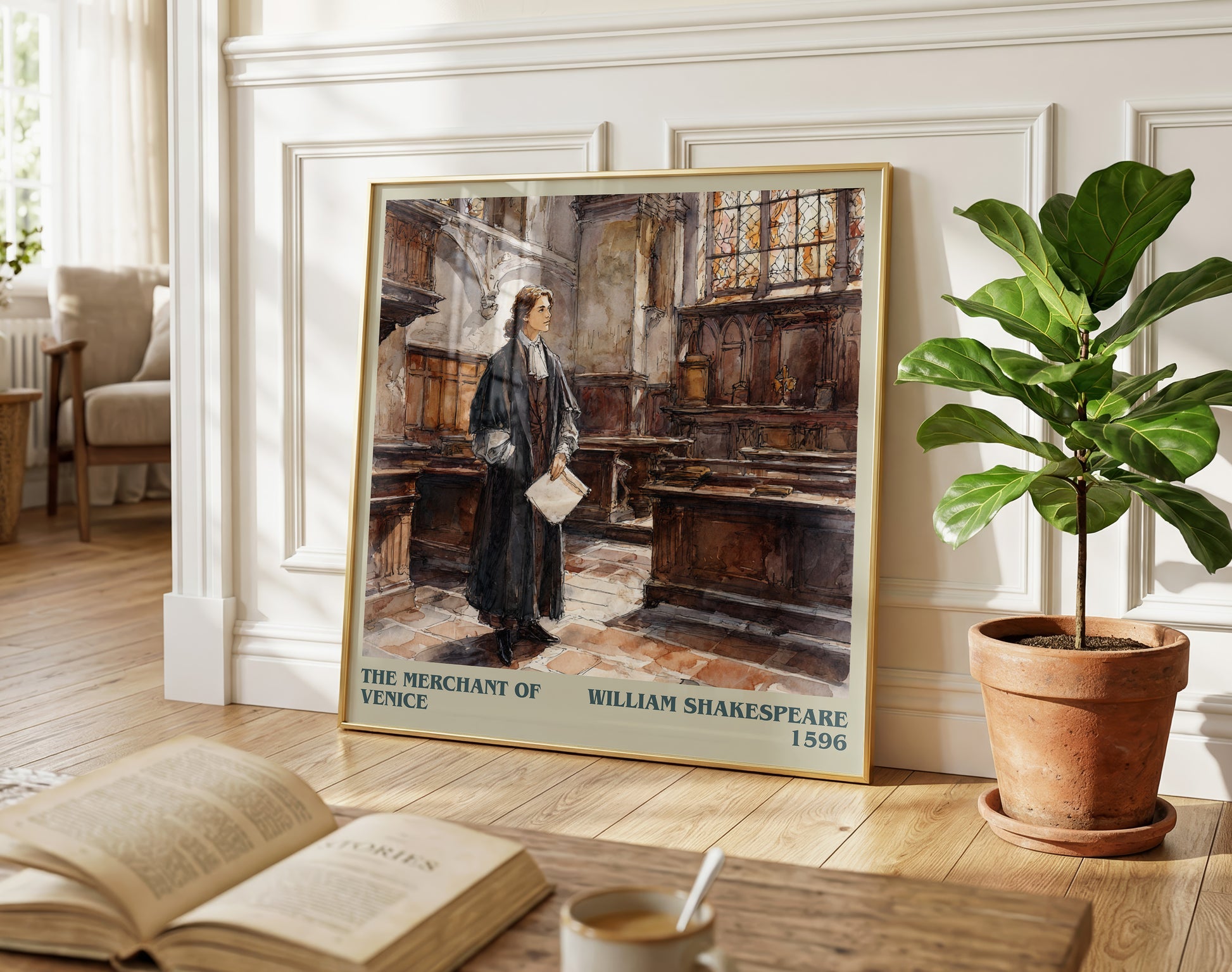 The Merchant of Venice literary poster paired in gallery wall – literary art prints