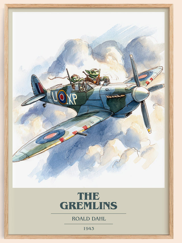 The Gremlins Book Cover Poster by Roald Dahl