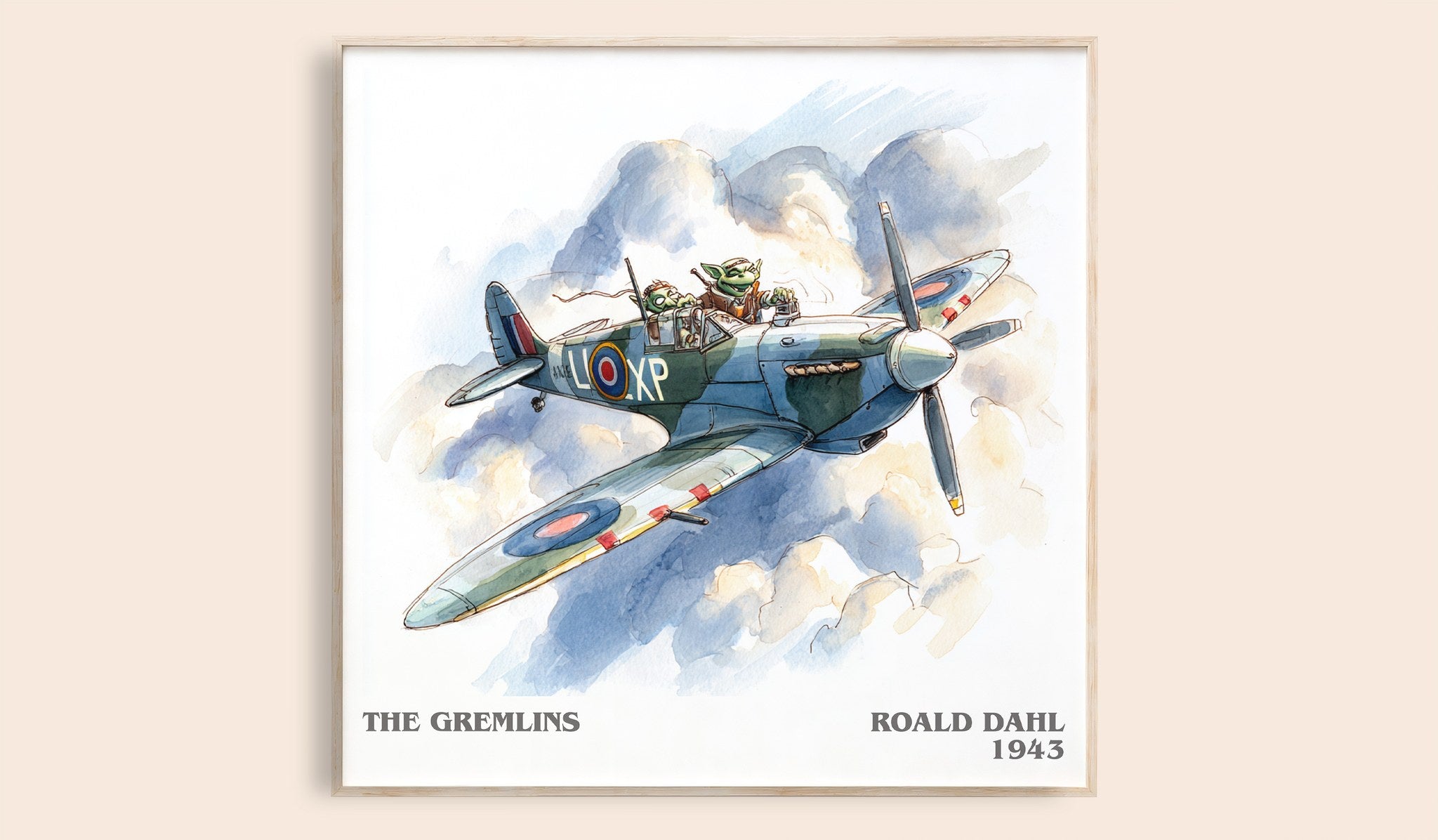 The Gremlins Literary Art Print by Roald Dahl
