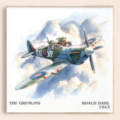 The Gremlins Literary Art Print by Roald Dahl