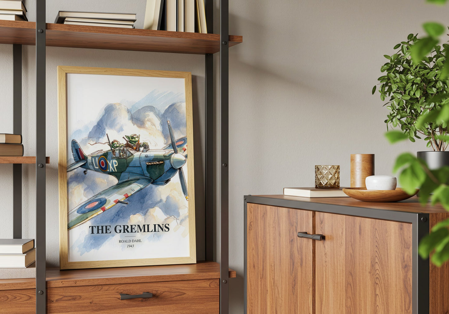 The Gremlins book watercolour illustration paper finish options – matte satin gloss