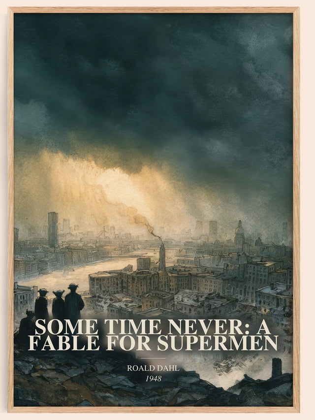 Some Time Never: A Fable For Supermen Book Watercolour Illustration –