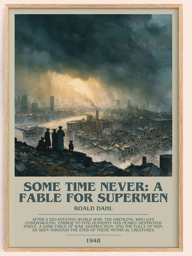 Some Time Never: A Fable for Supermen Bookish Wall Art by Roald Dahl