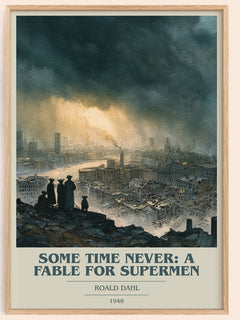 Some Time Never: A Fable for Supermen Book Cover Poster by Roald Dahl – framed poster